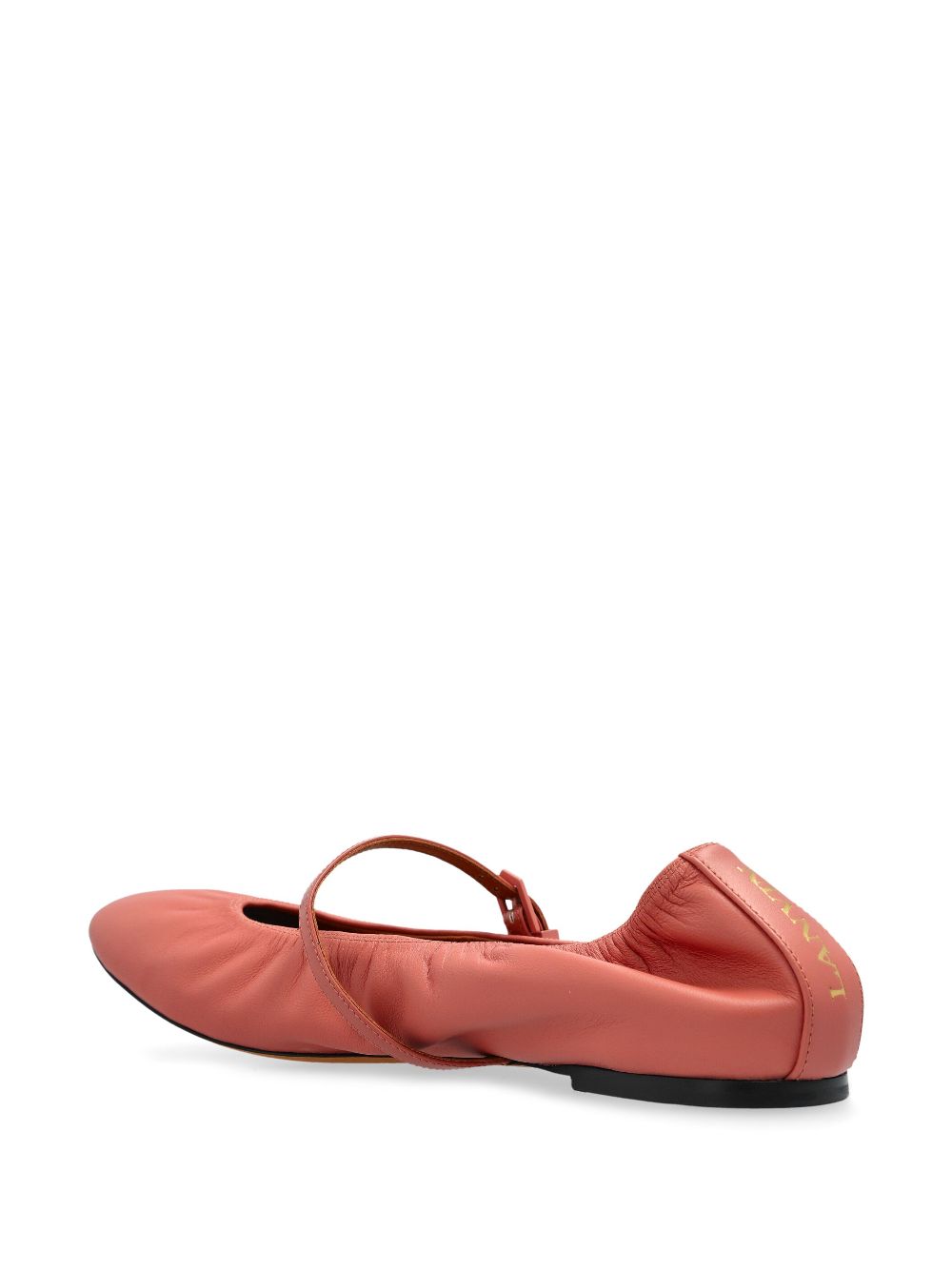 Buckle-Strap Flats with Rounded Toe
