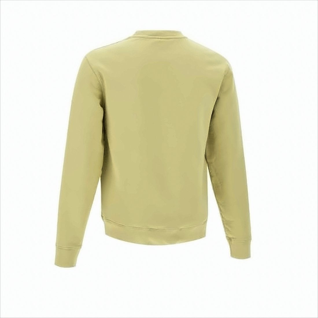Long-Sleeve Crewneck Sweatshirt In Light Olive With Embroidered Fox Emblem