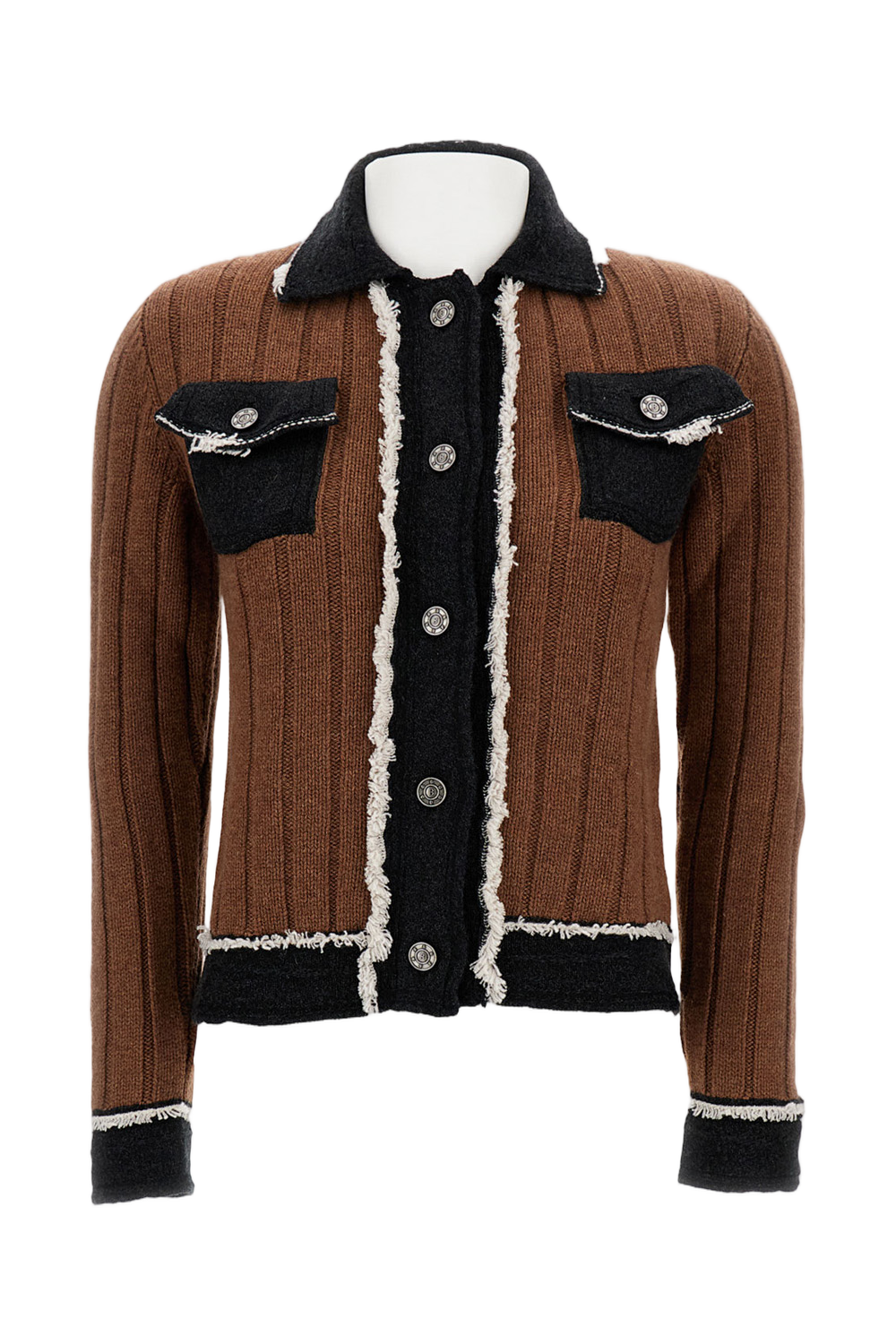 Cotton And Wool Blend Hybrid Denim Jacket