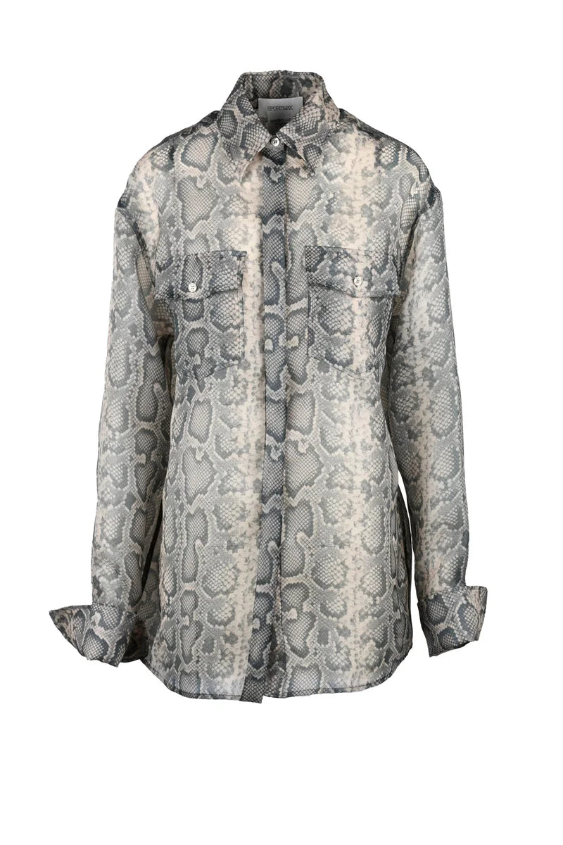 Voile Shirt - Beige/Black