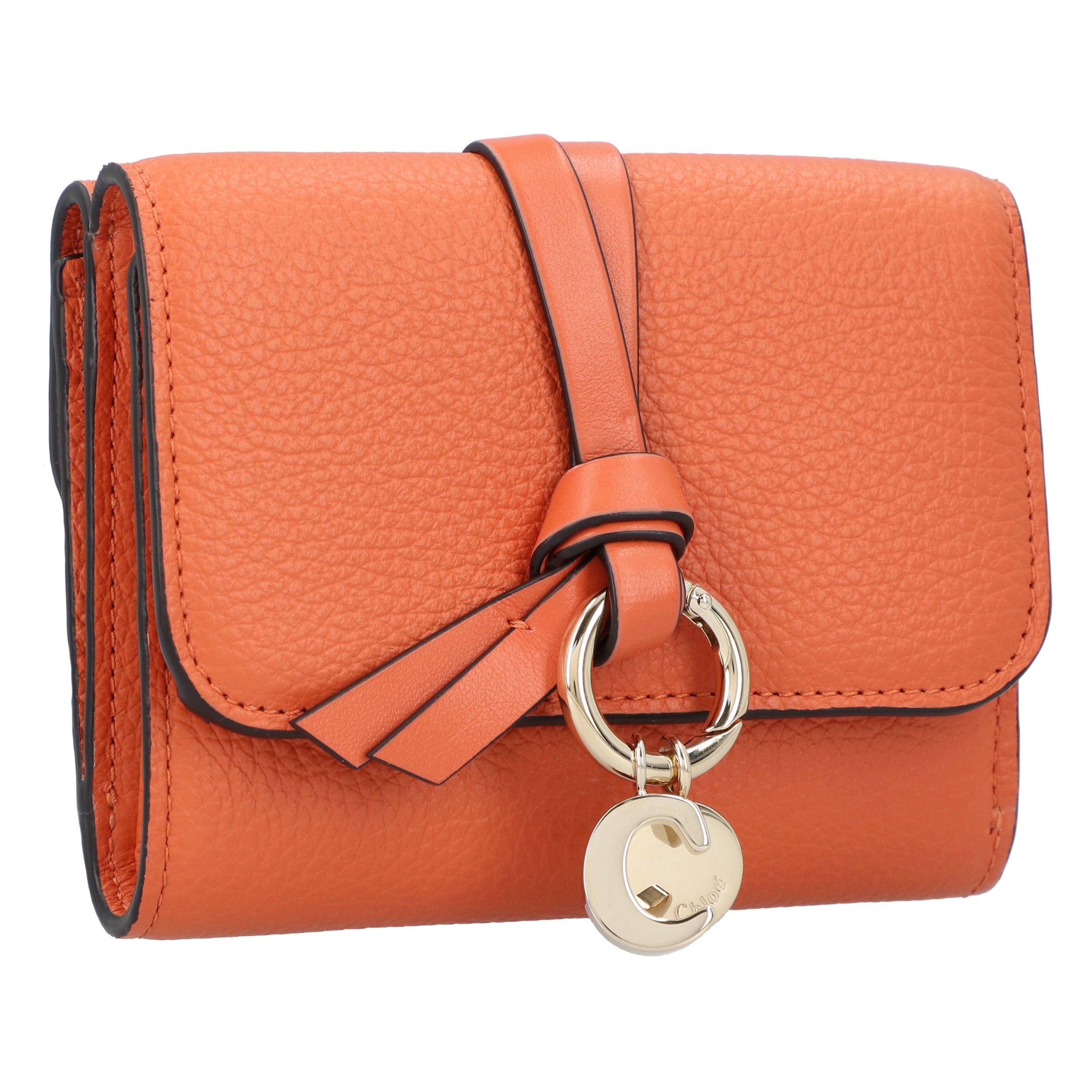 Small Alphabet Tri-Fold Wallet Orange