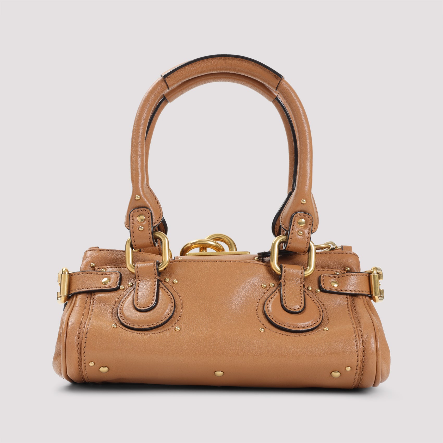 Cylindrical Buffalo Leather Handbag