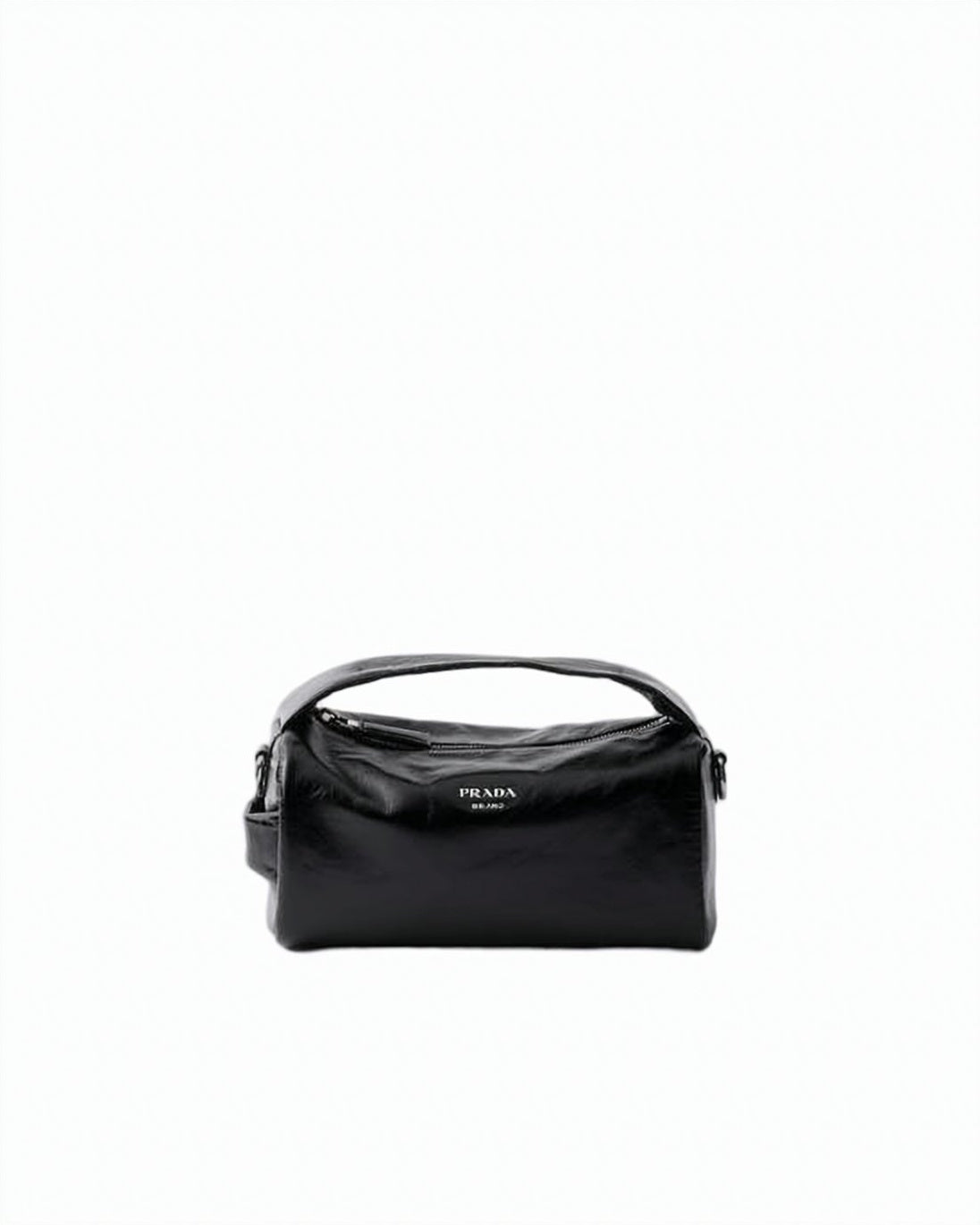 Rectangular Shoulder Bag in Smooth Calf Leather with Glossy Finish