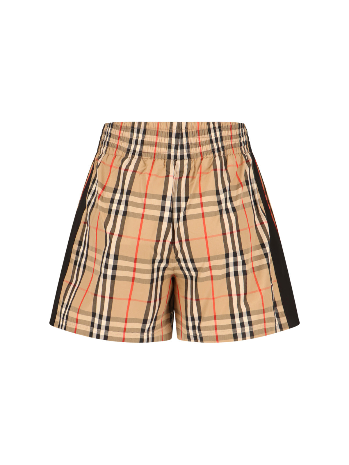 'Check' Shorts – Beige