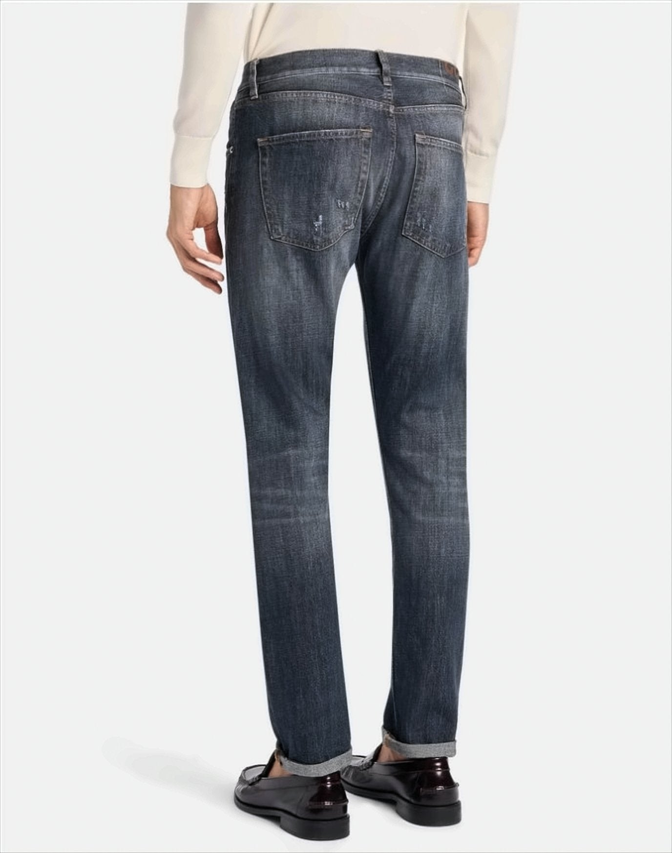 Dark Vintage Wash Distressed Jeans