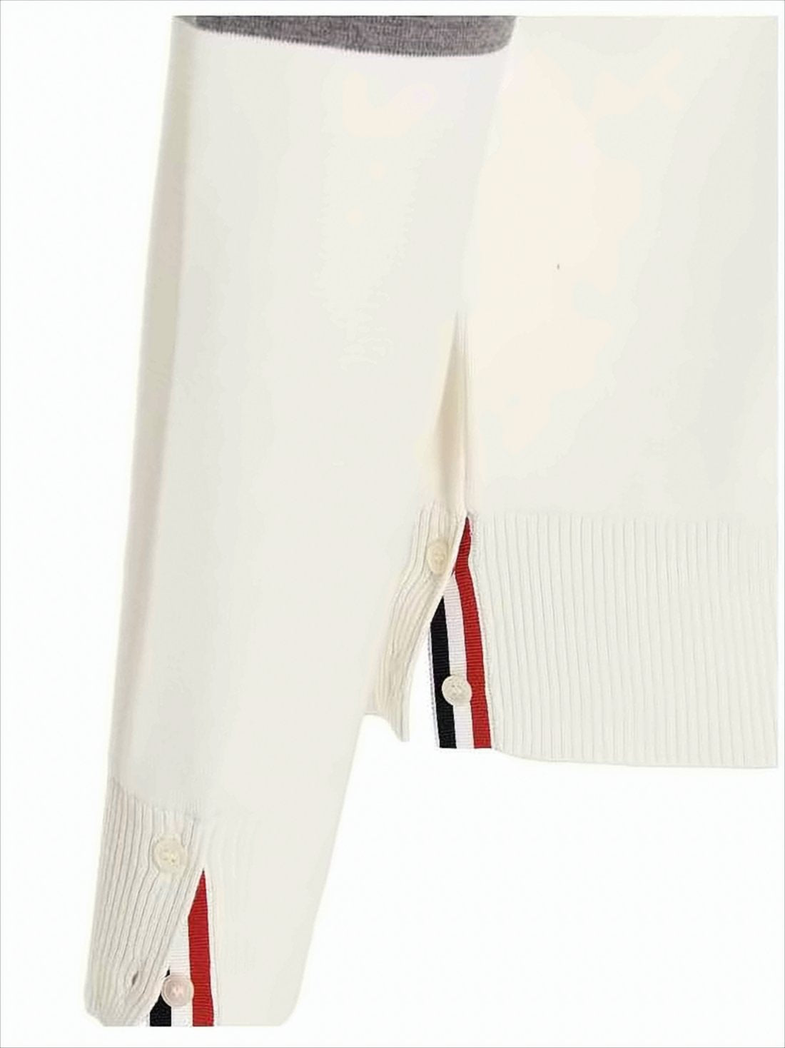 Classic White Cotton Knit Sweater