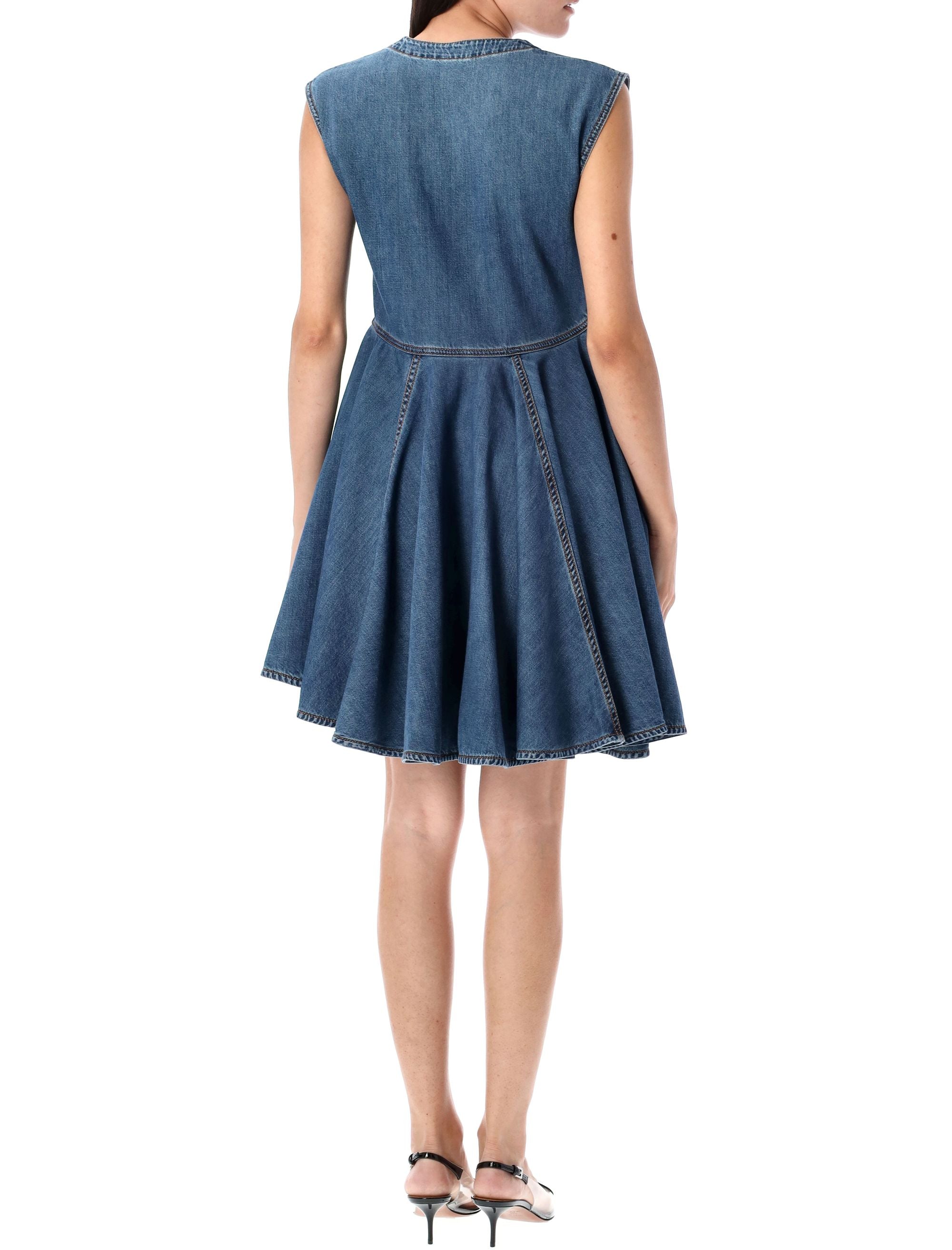 Denim Wrap Mini Dress