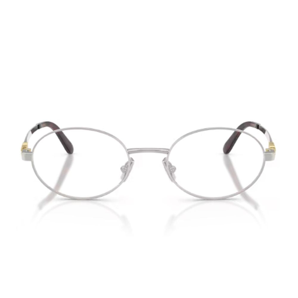Slim Oval Silver-tone Frame with Acetate Tips