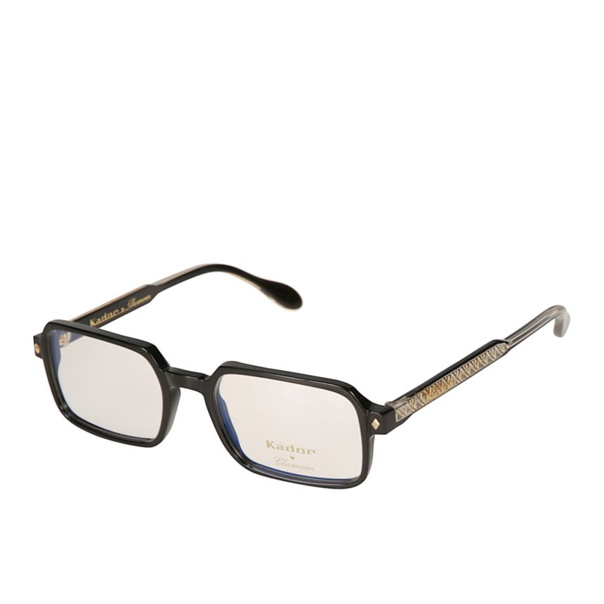 Kolette/N Rectangular Frame Eyeglasses with Gold Detailing