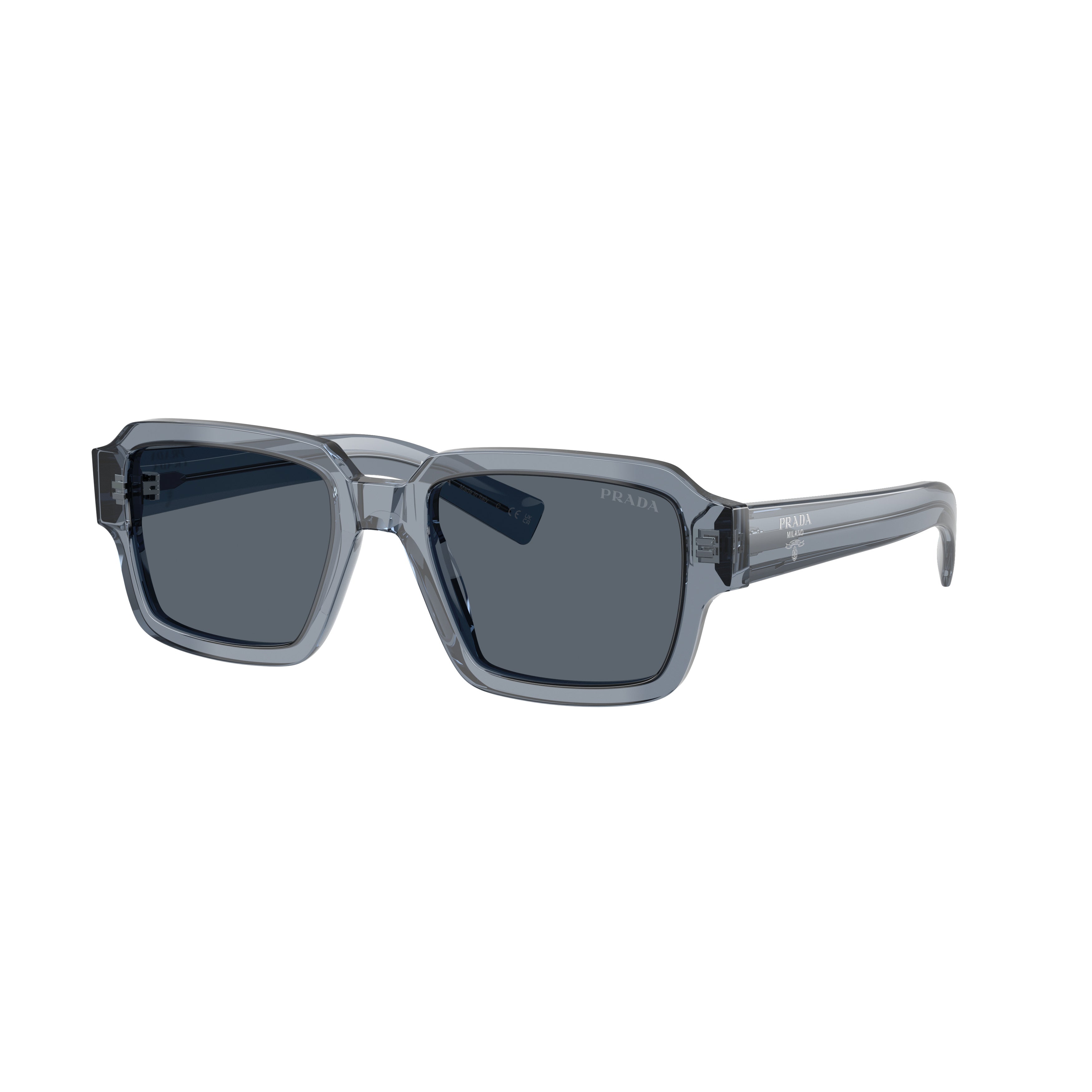 Rectangular Acetate Sunglasses with Dark Tinted Lenses