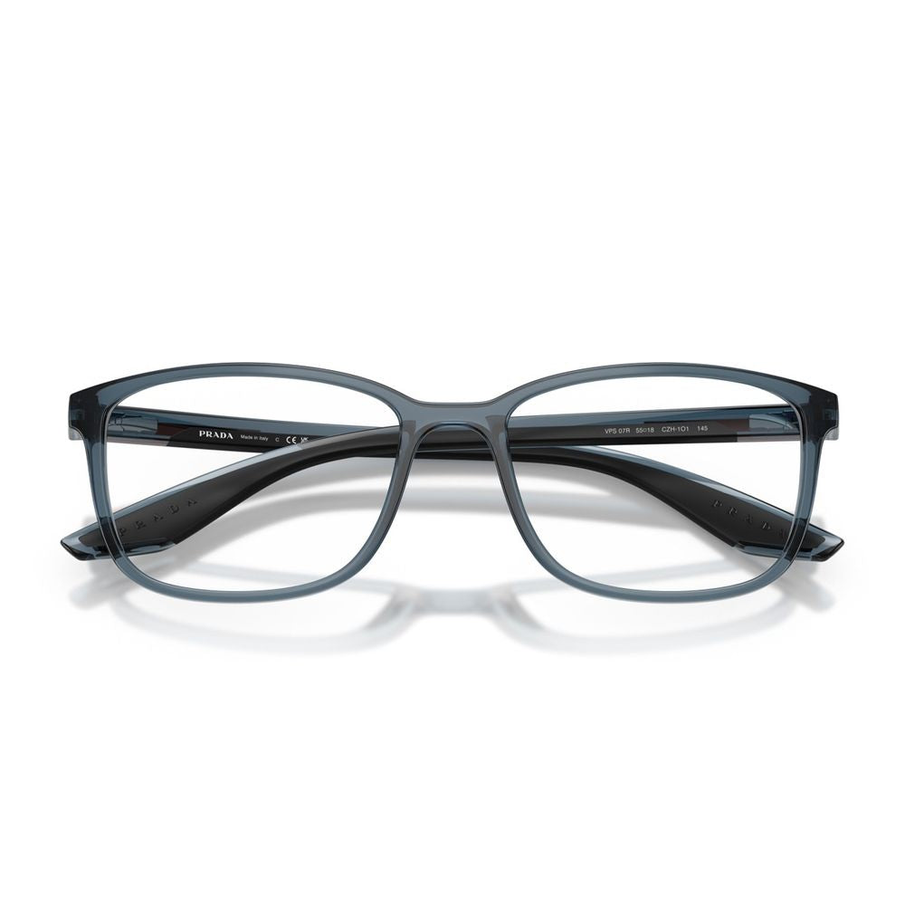 Ps 07Rv Transparent Light Blue Rectangular Sunglasses