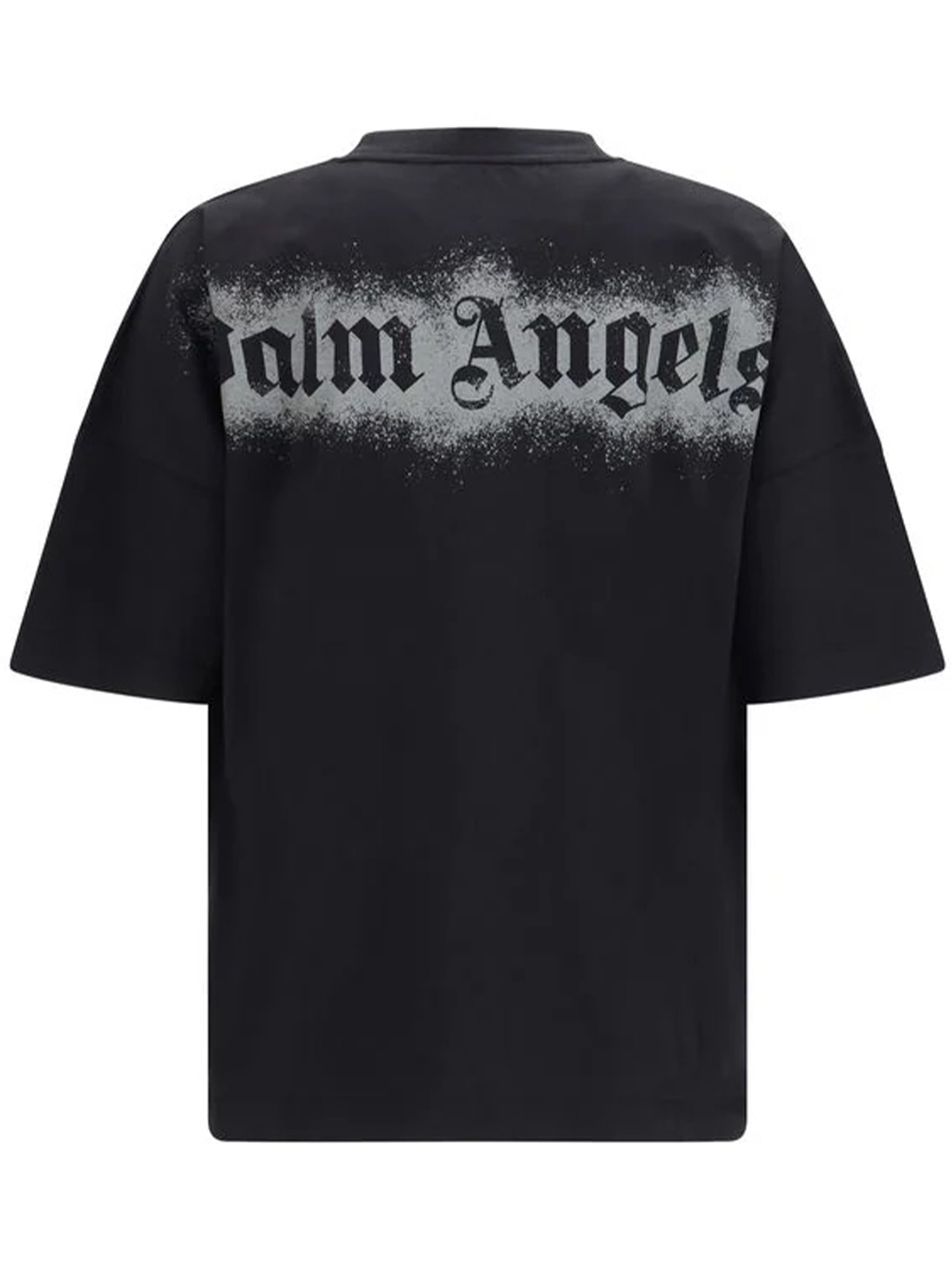 Black Spray Bear Over Cotton T-Shirt
