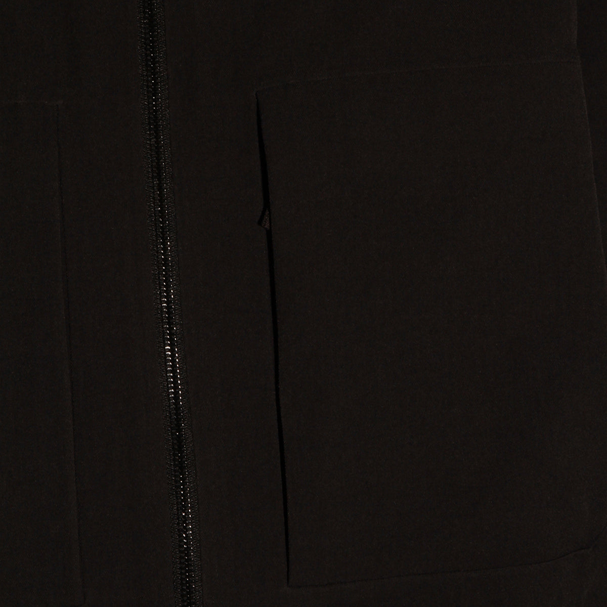 Minimalist Black Jacket with Front Zipper