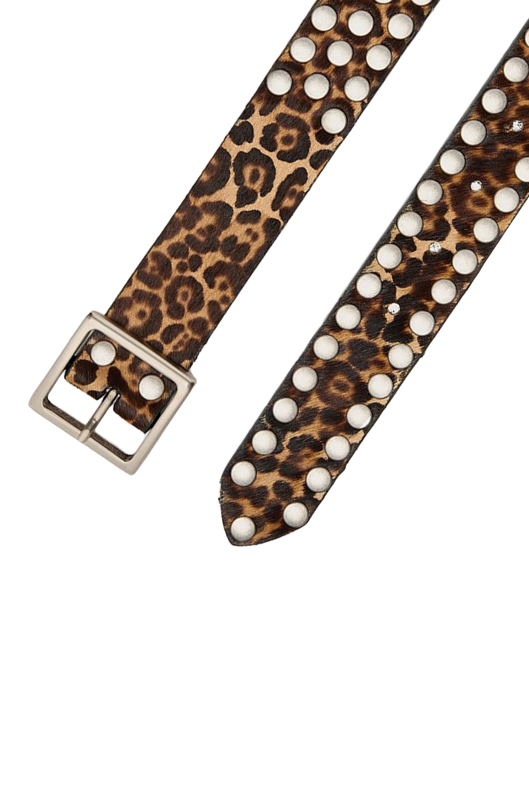 Animal Print Leather Belt