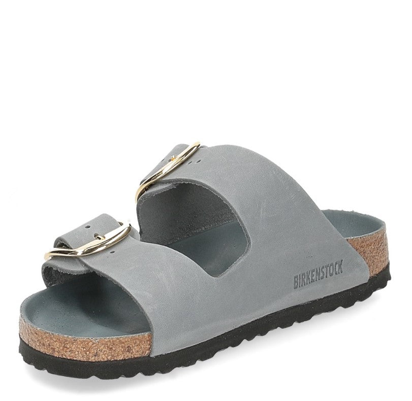 Gray Arizona Seamless Leather Sandals