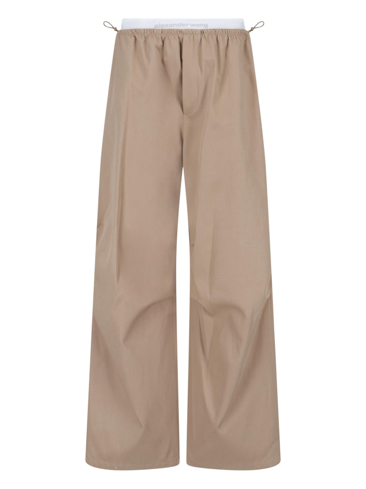 Cotton Trousers, Taupe, Mid-Rise