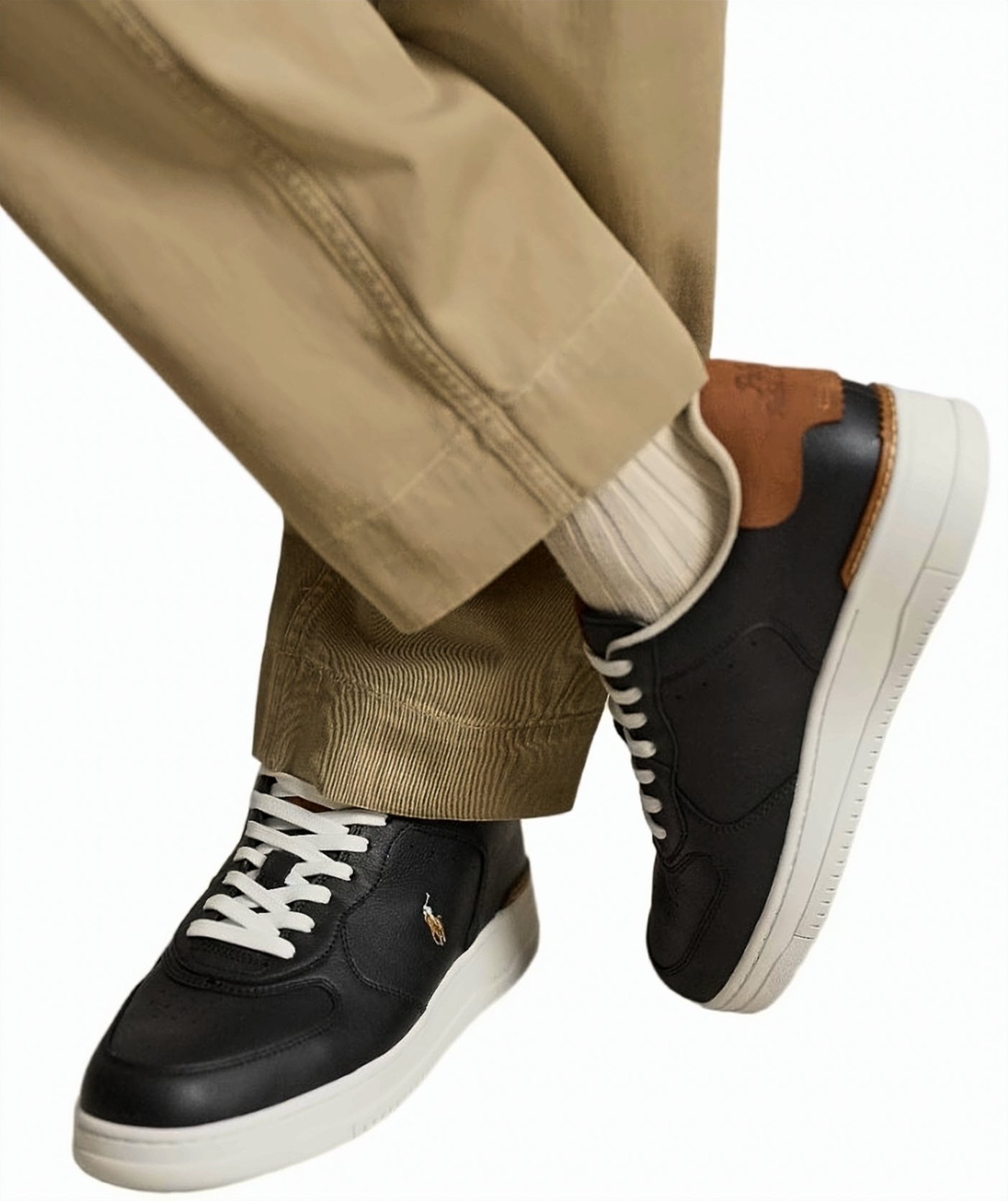 White Navy Masters Low Top Sneakers