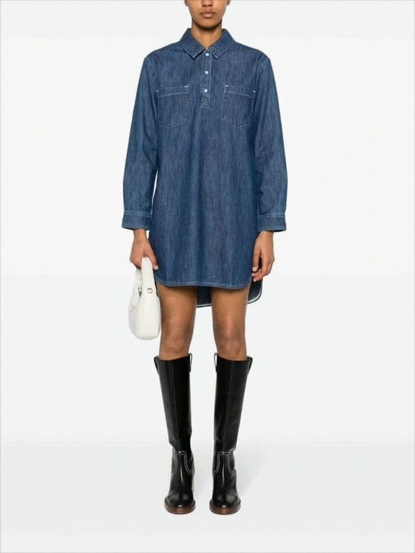 Relaxed Denim Midi Dress