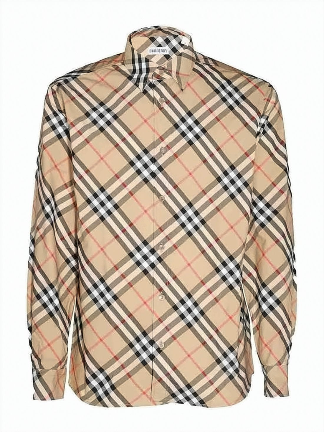 Beige Classic Check Long Sleeve Shirt