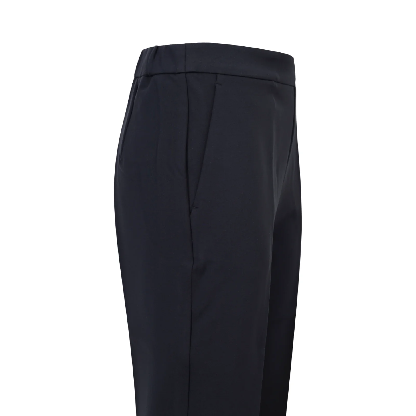 Refined Blue Straight Pants With Clean Waistband