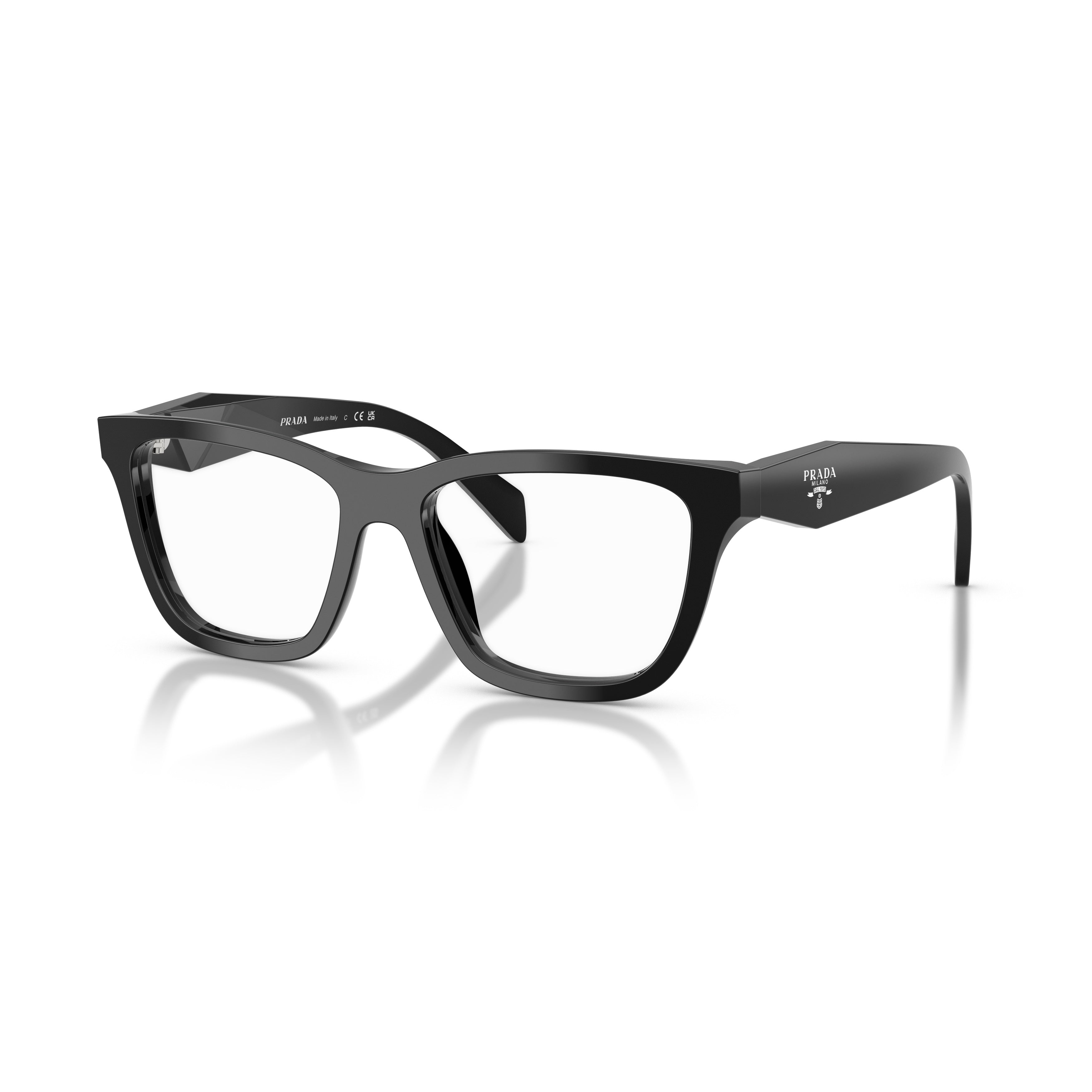 0pr C10v Square Frame Black Acetate Sunglasses