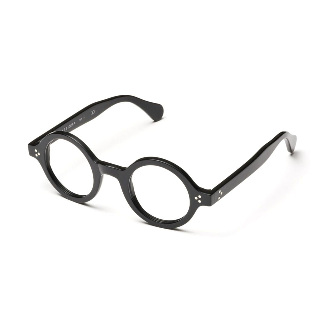 Arkistar Bold Round Frame Eyeglasses with Glossy Finish