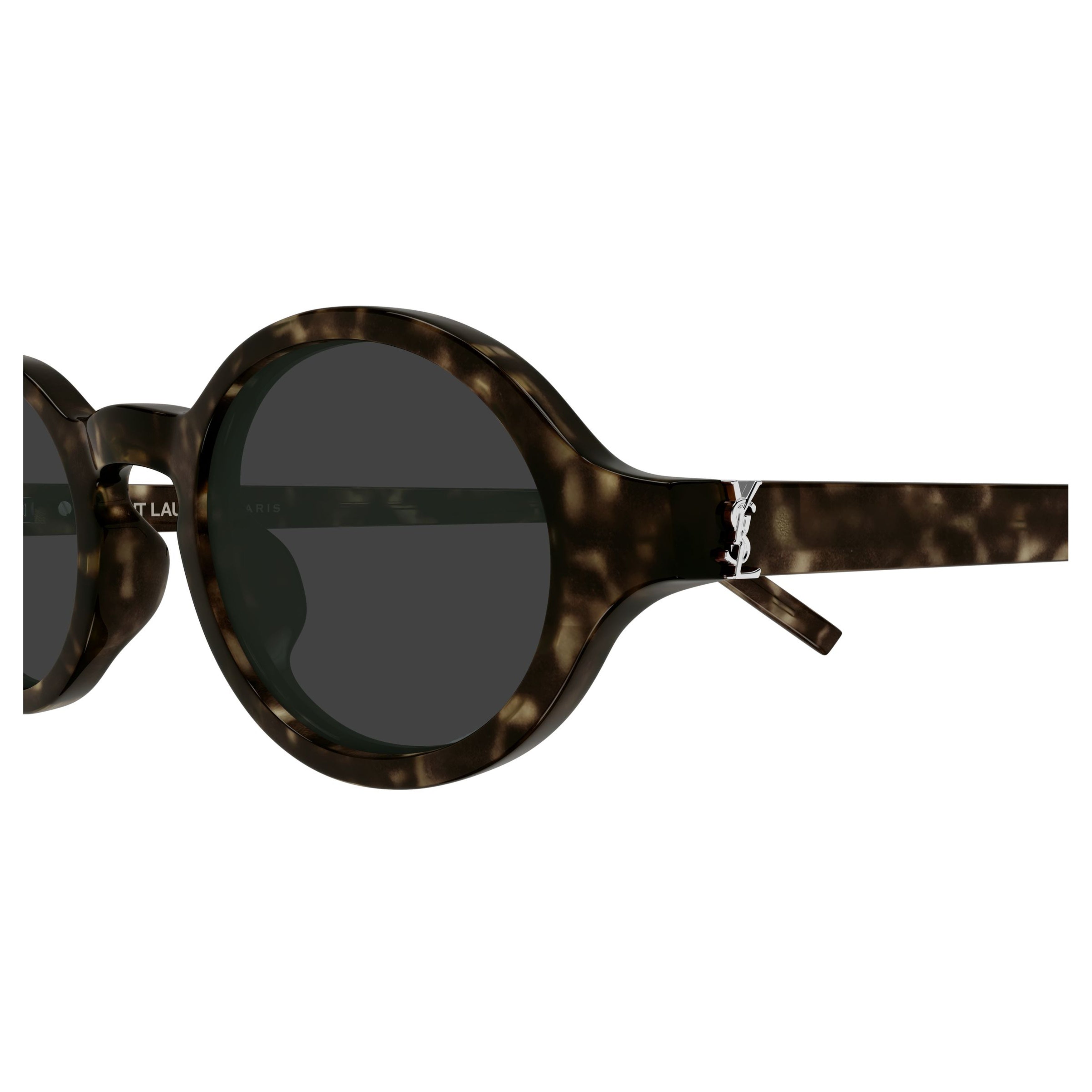 Rounded Tortoiseshell Sunglasses With Subtle Silver Logo