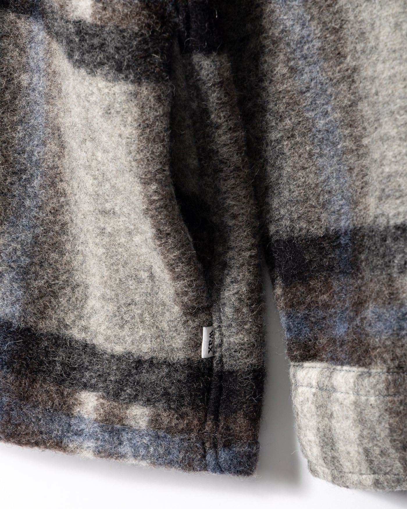 Wool Check Overshirt with Classic Collar
