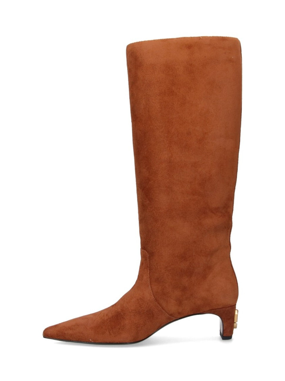 Mid-Calf Lambskin Boots With Pointed Toe
