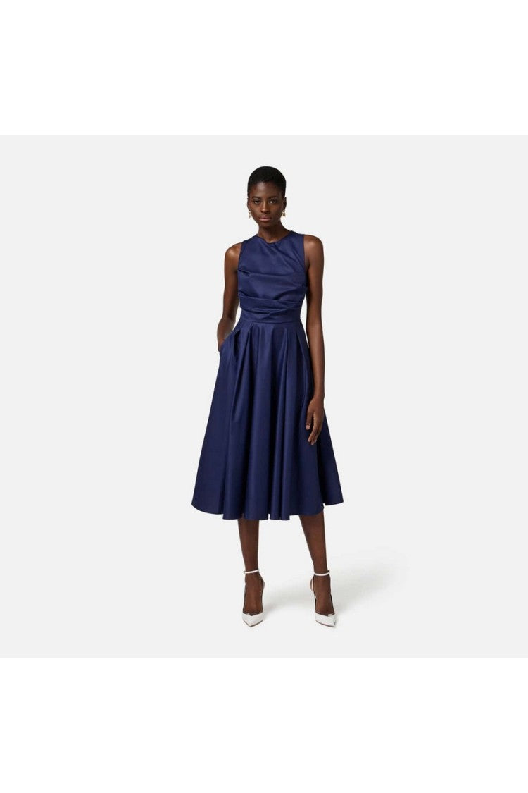 Draped Bodice Evening Dress