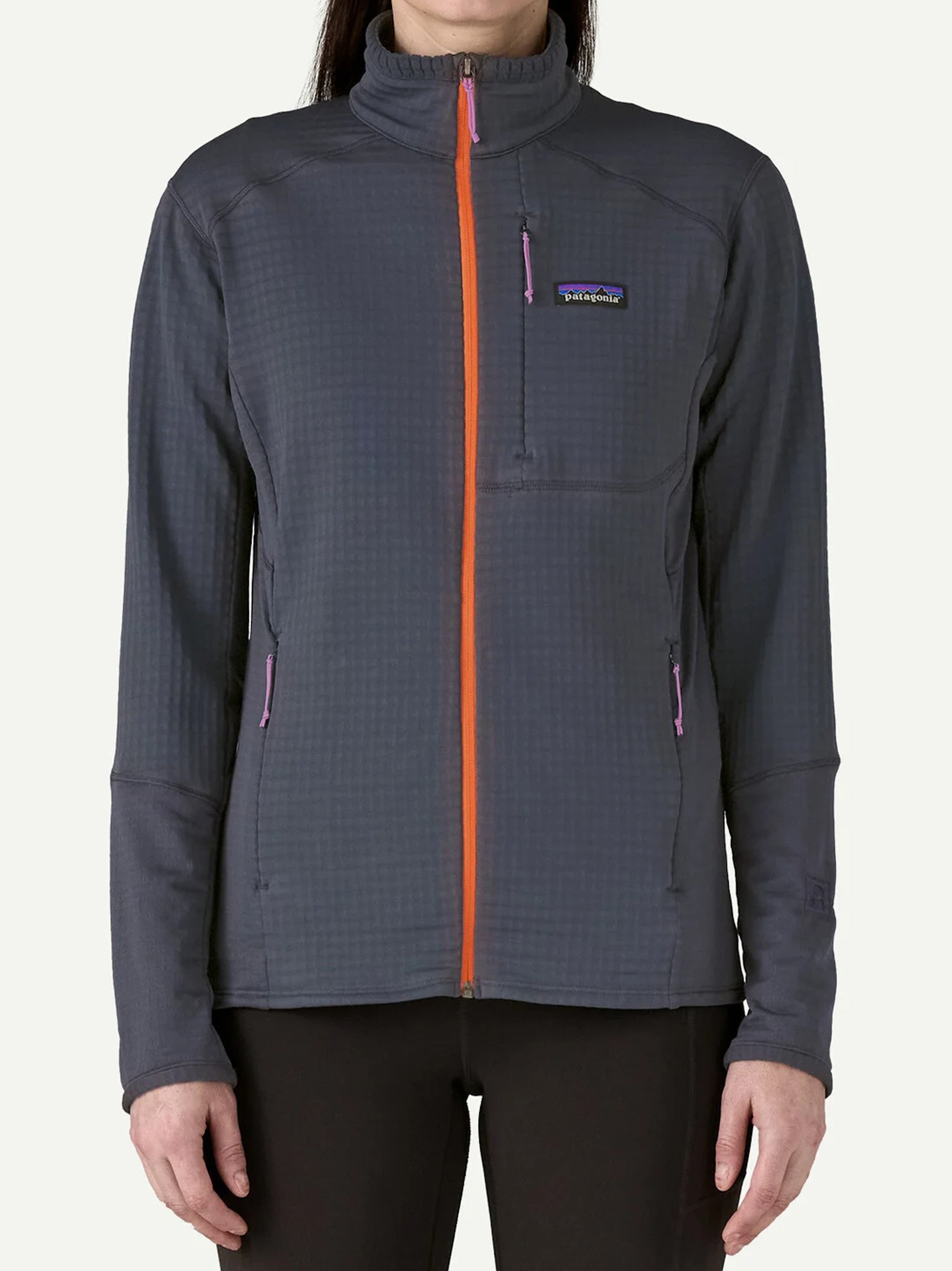 Grey R1 Jkt Fitted Grid Active Jacket