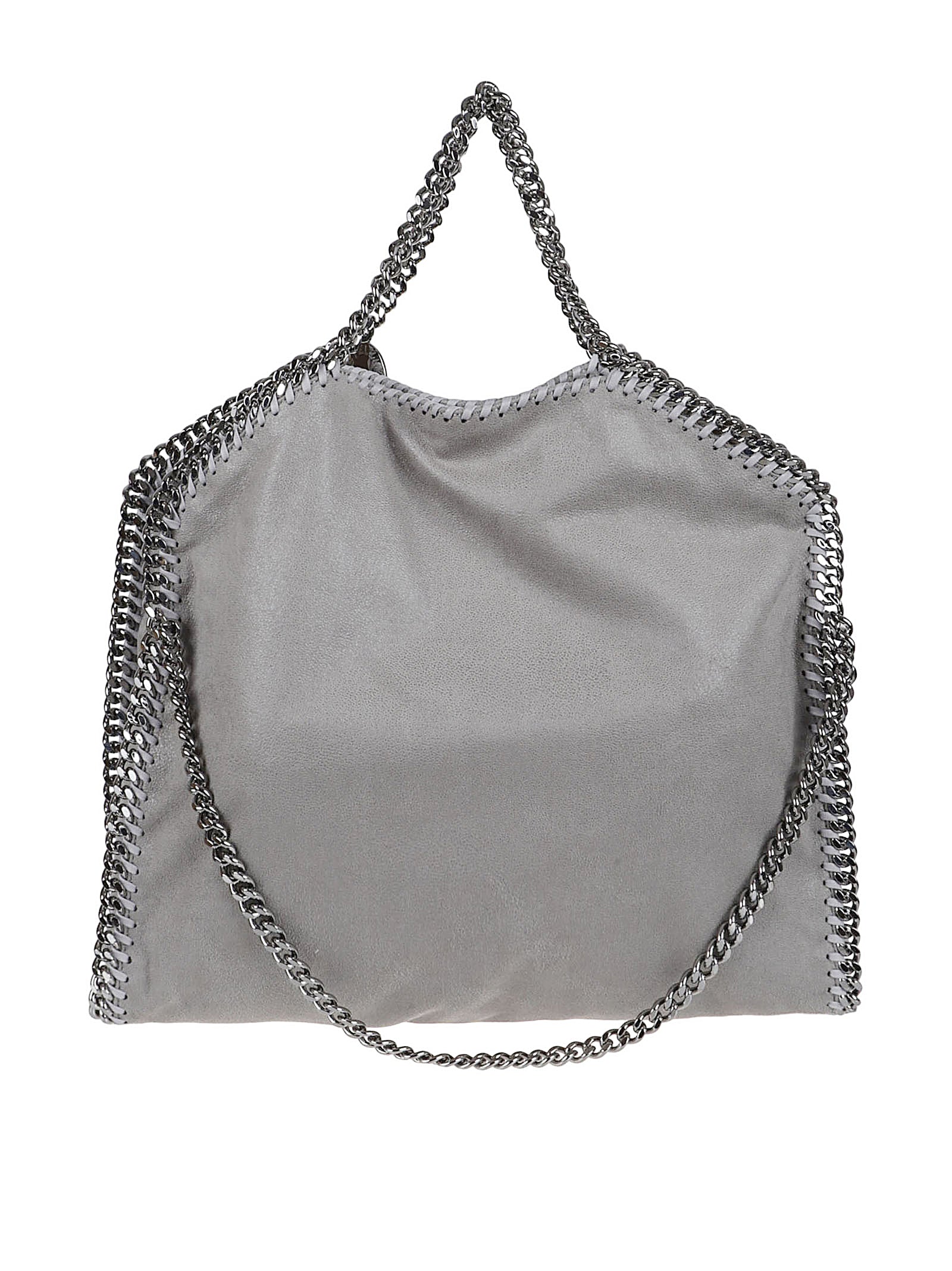 Foldable Grey Tote with Iconic Diamond Chain