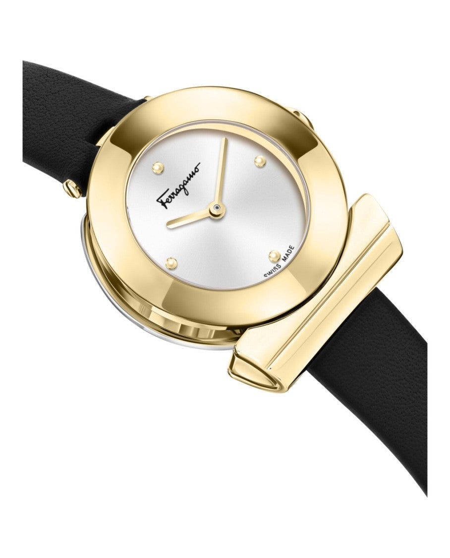 Gancino Strap Watch With Yellow Gold Case