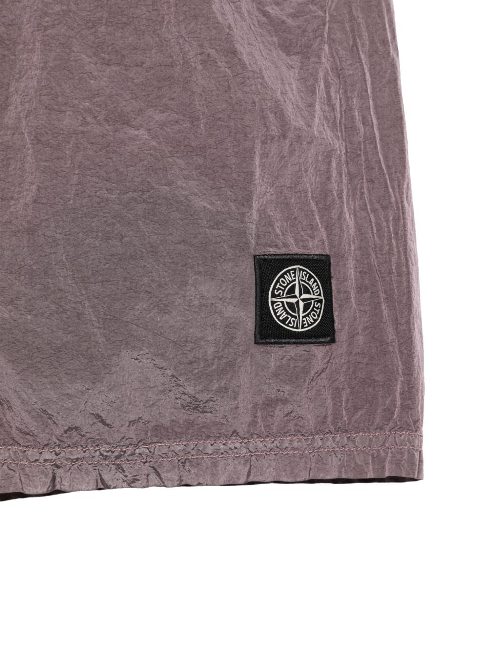 Crinkled Texture Swim Shorts With Adjustable Waistband