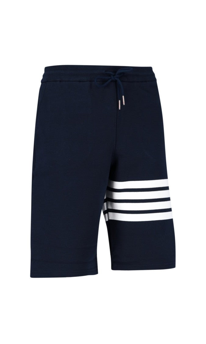 Shorts with Bold Horizontal Stripes and Relaxed Fit