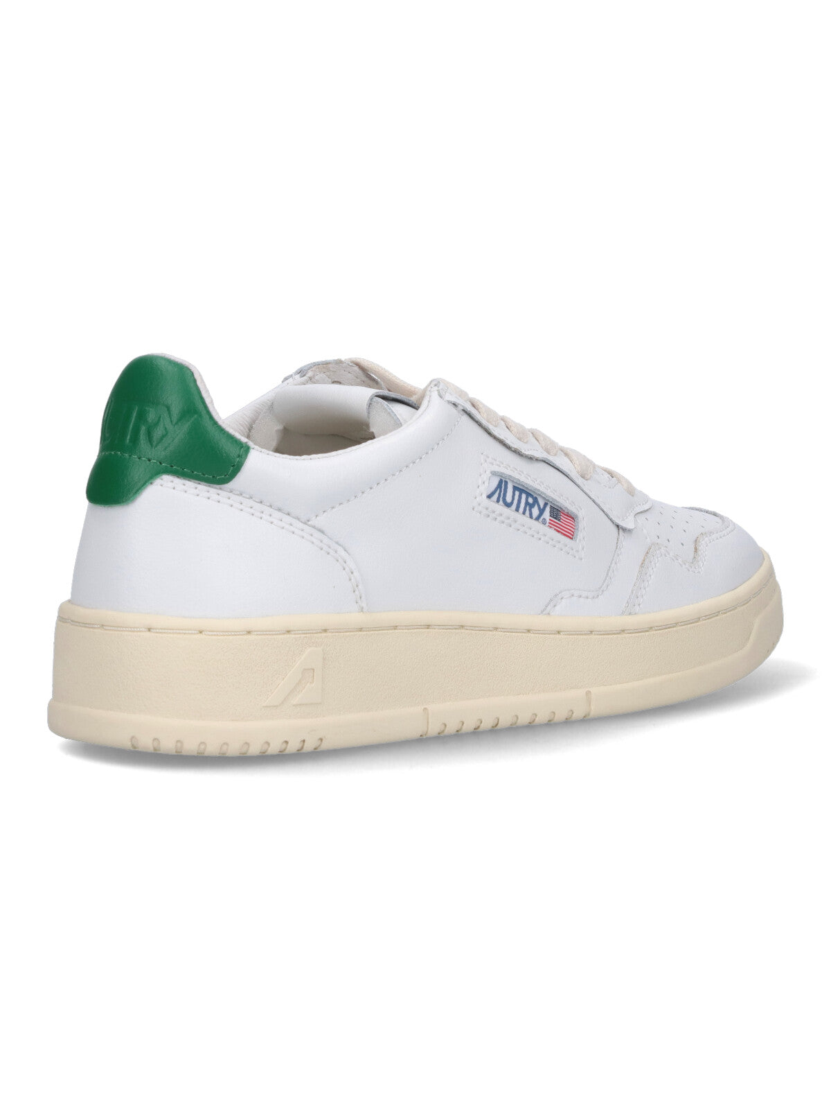 Low-Top White Leather Sneakers With Multicolor Embroidery