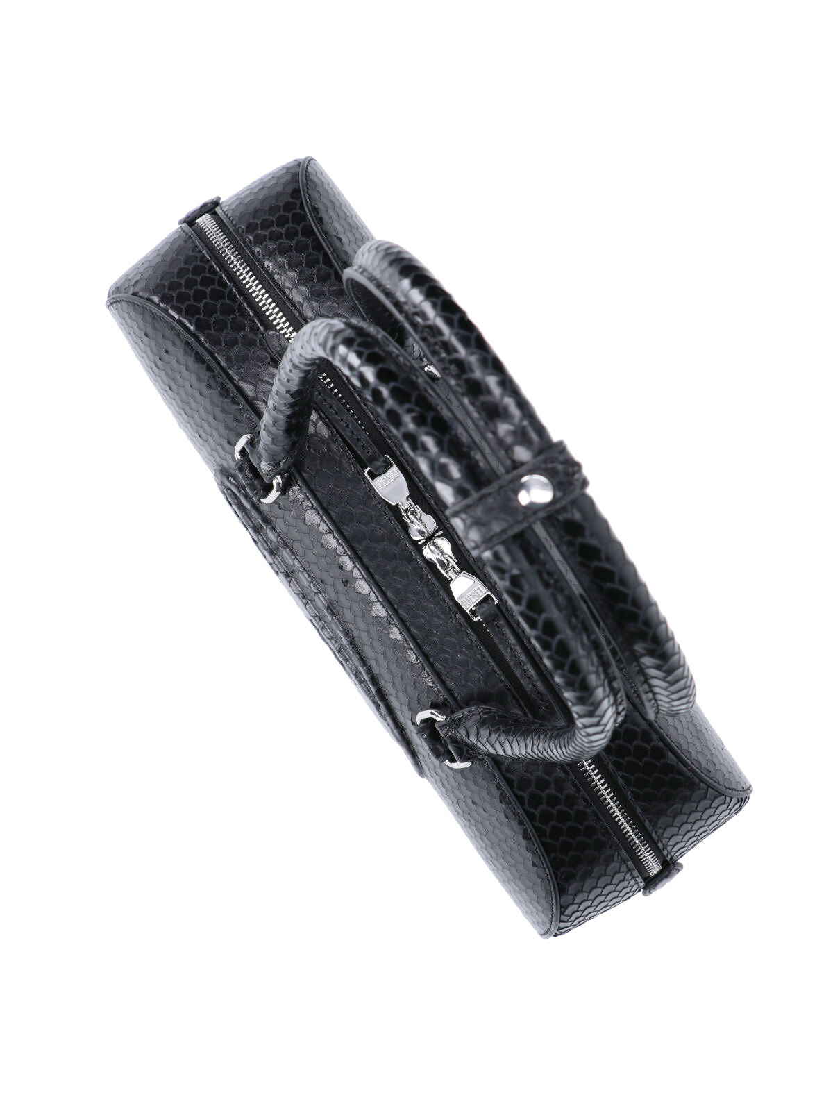 Black 1dr Dome Snake Motif Bag