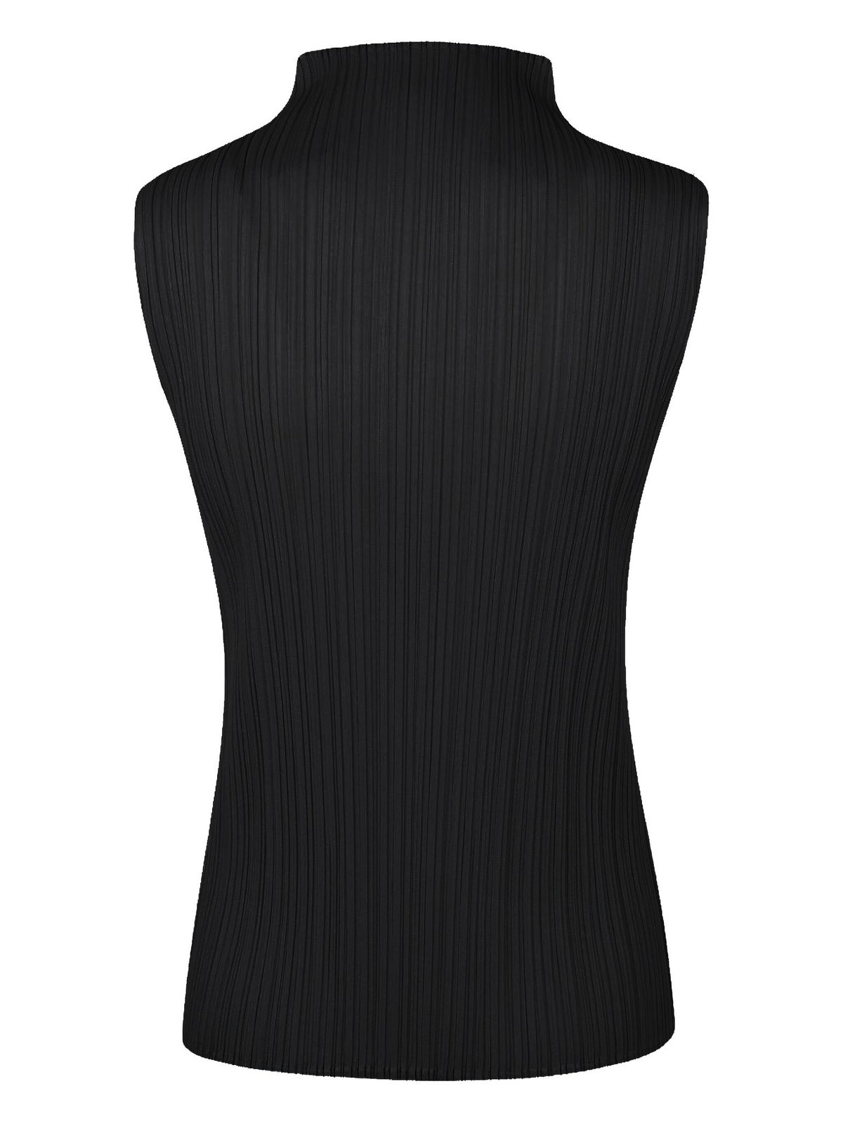 Finely Pleated Minimalist Sleeveless Top
