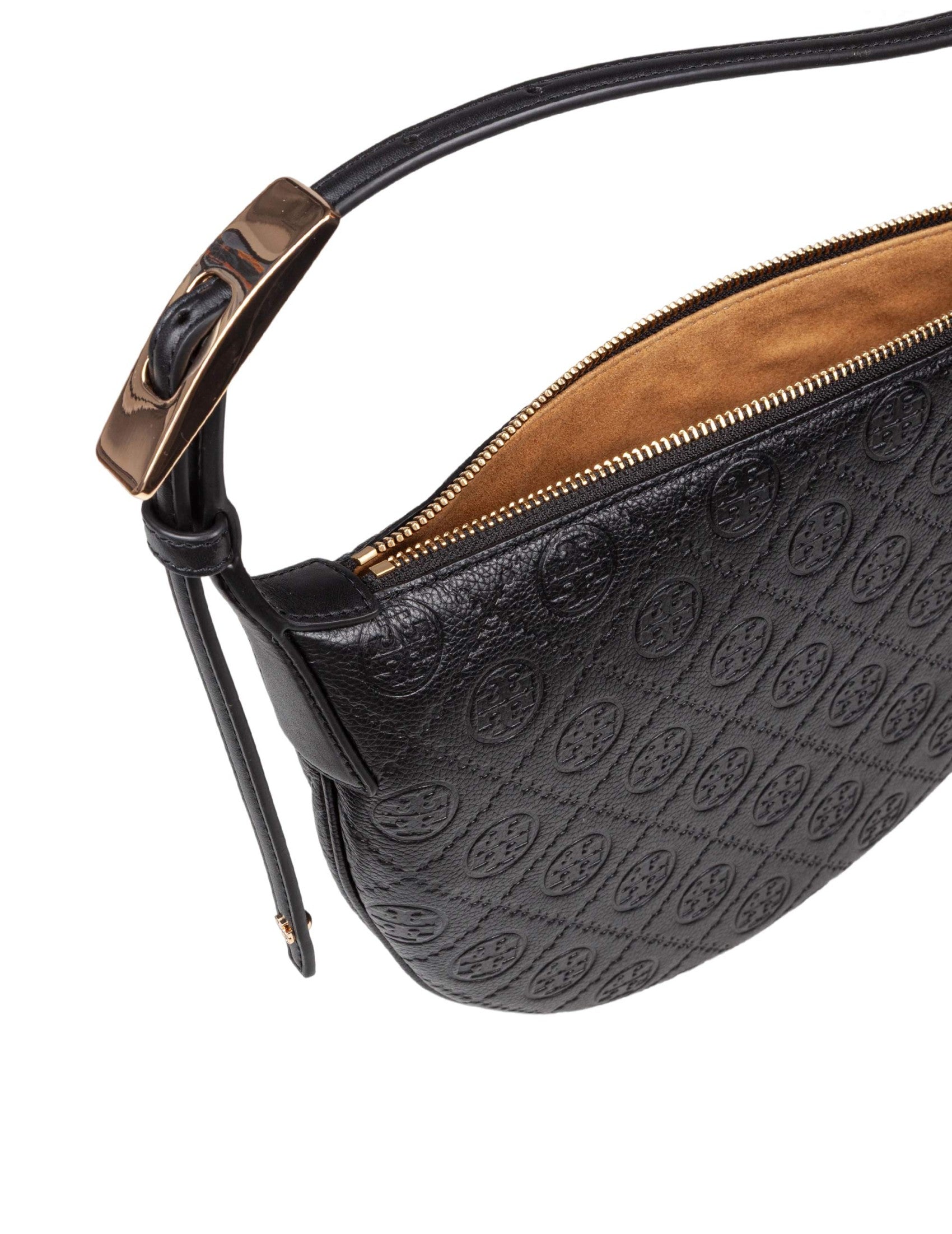 Monogram Leather Balloon Shoulder Bag, Black