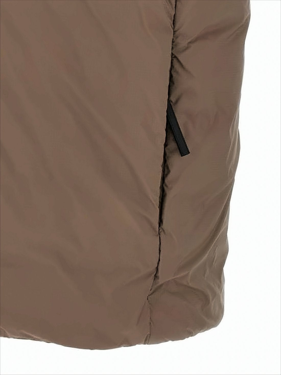 High-Collared Sleeveless Padded Vest With Concealed Pockets