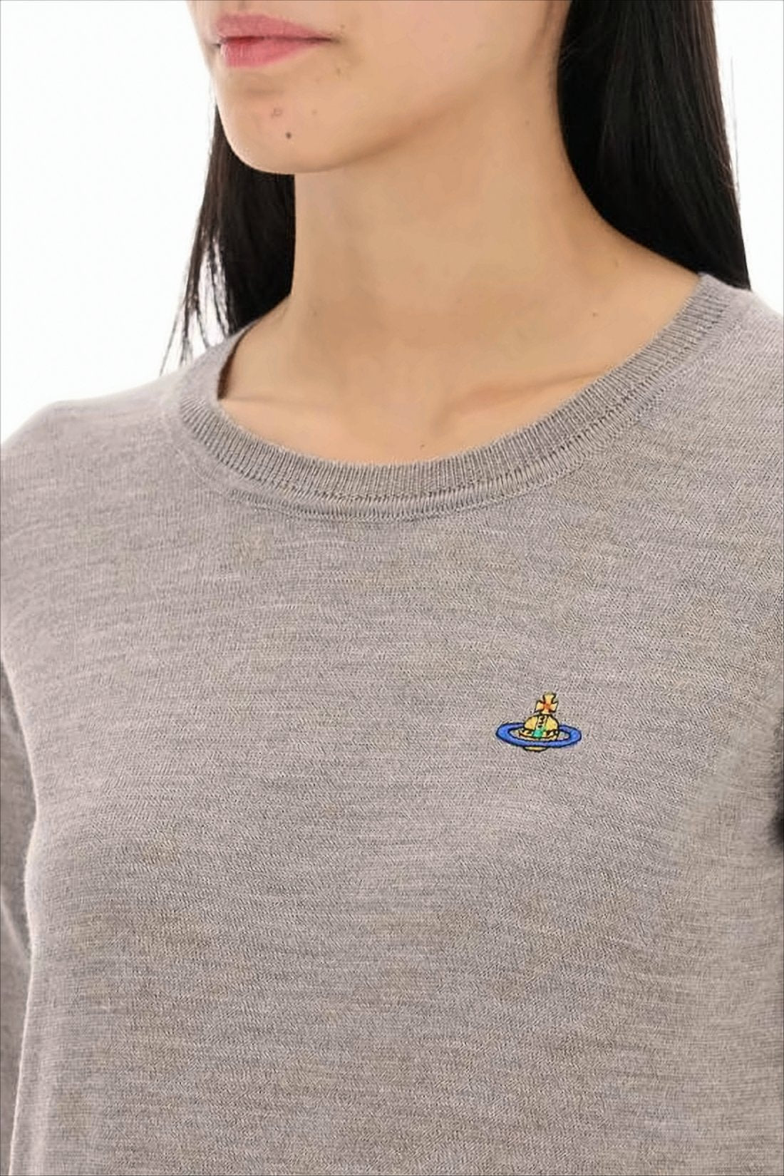 Classic Crew Neck Sweater with Cropped Fit