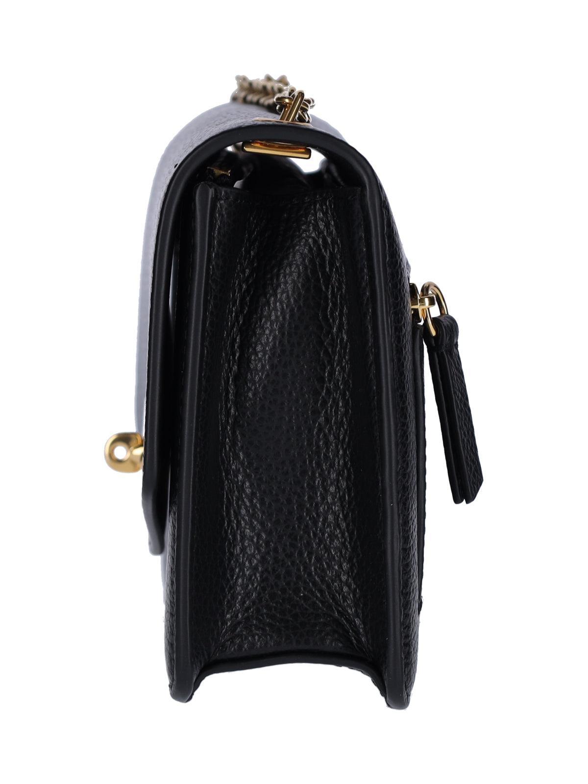 "Darley" Small Bag, In Black Hammered Leather