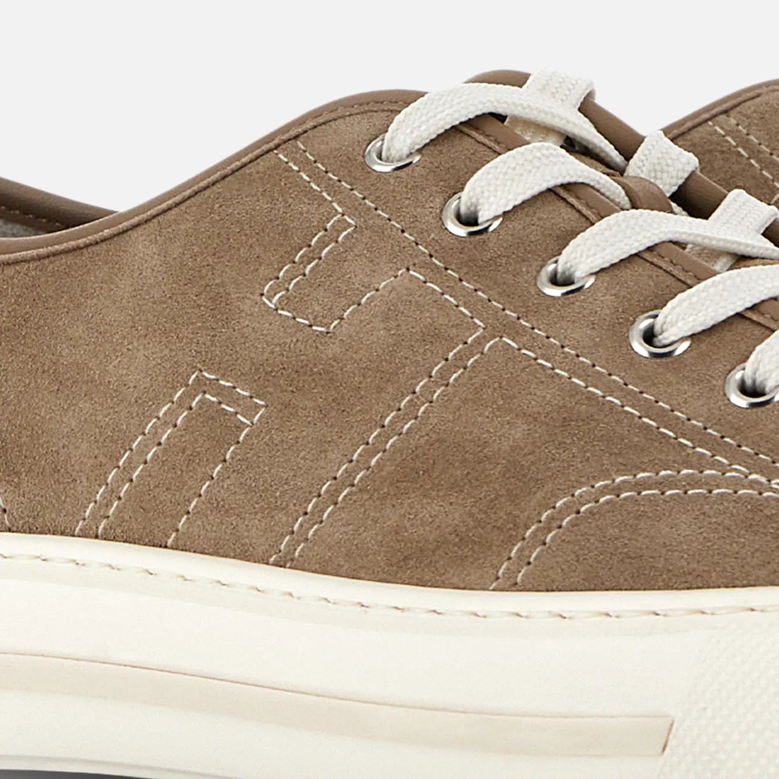 H691 Allacciato H Cuciture Sneakers in Beige