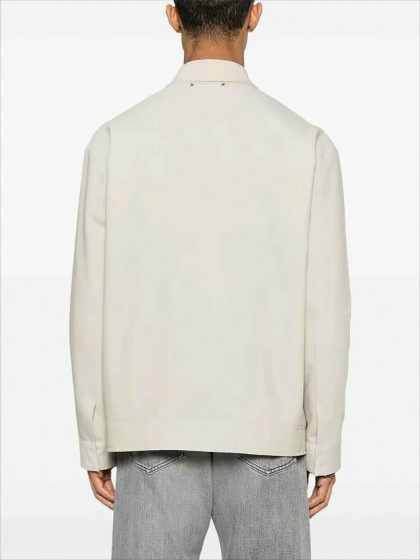 Boxy Silhouette Jacket With Subtle Texture And Star Accents