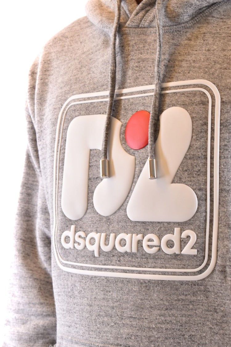 Heathered Grey Hooded Sweatshirt
