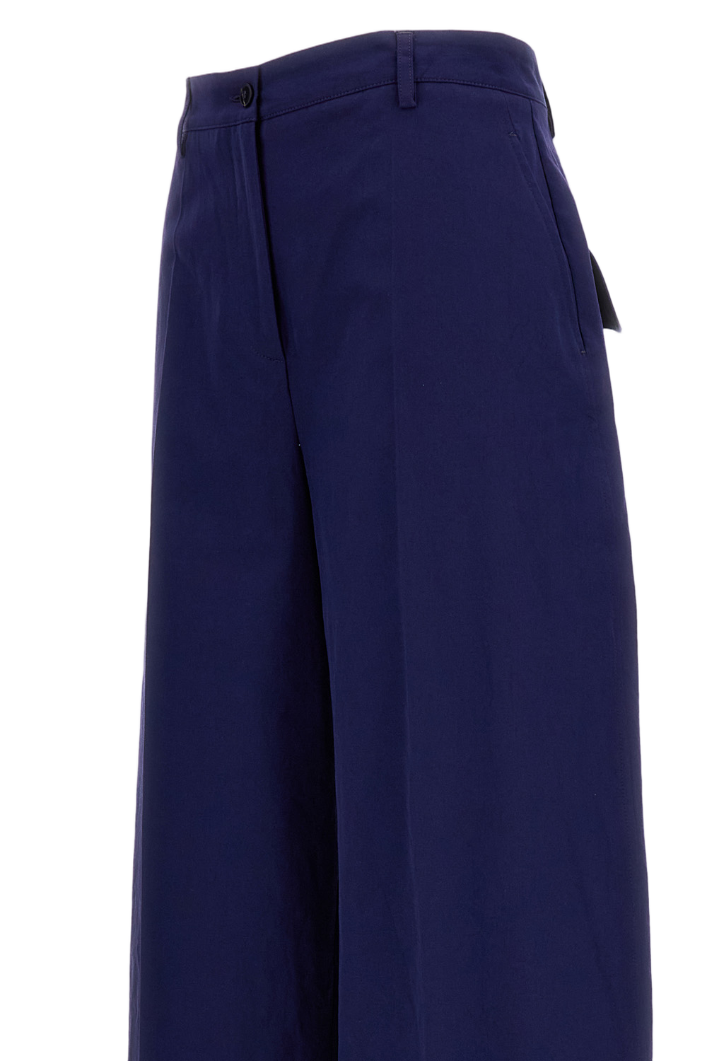 Wide-Leg Cotton Trousers