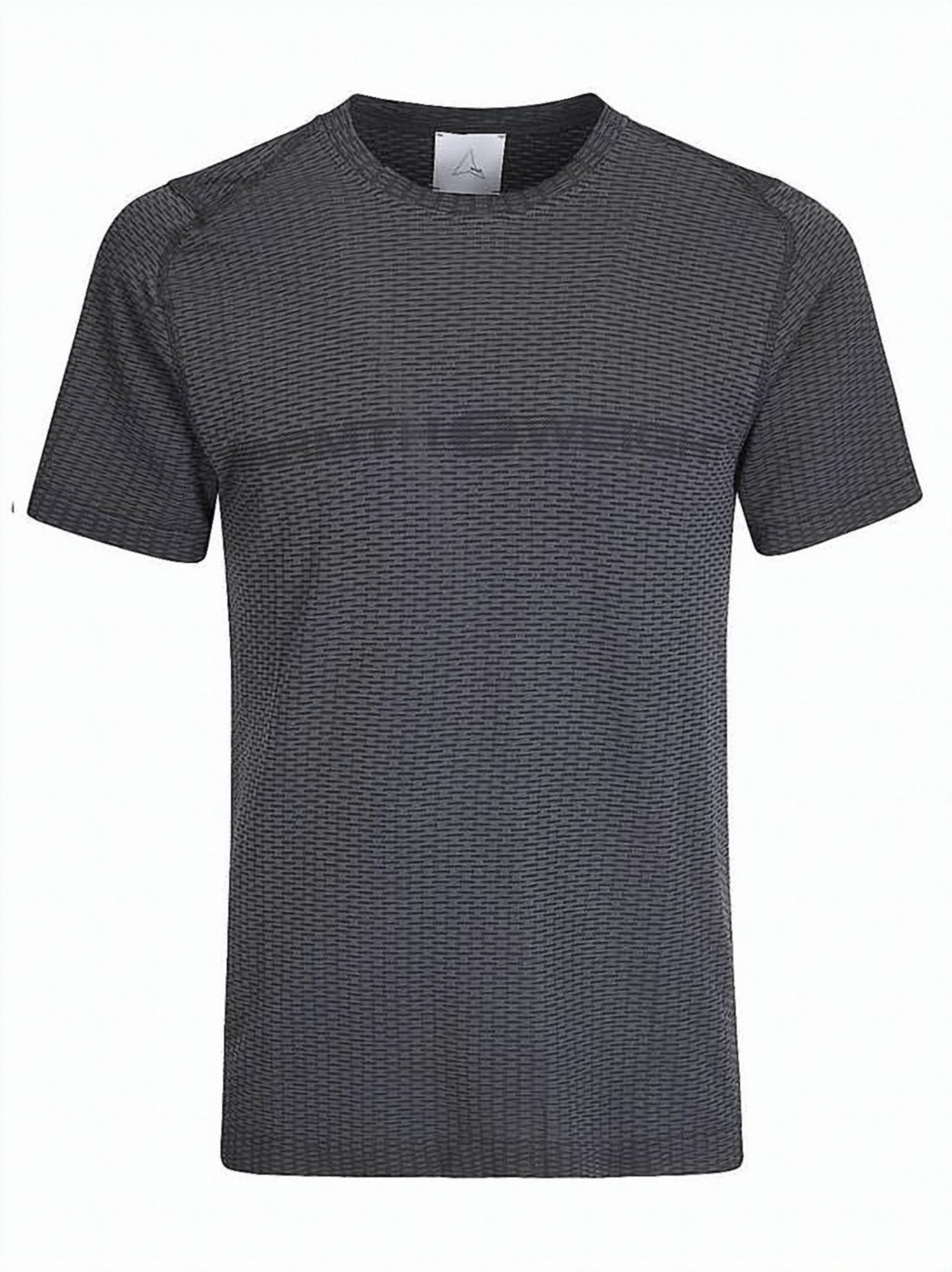 Black Polyamide Polypropylene Textured Training T-Shirt