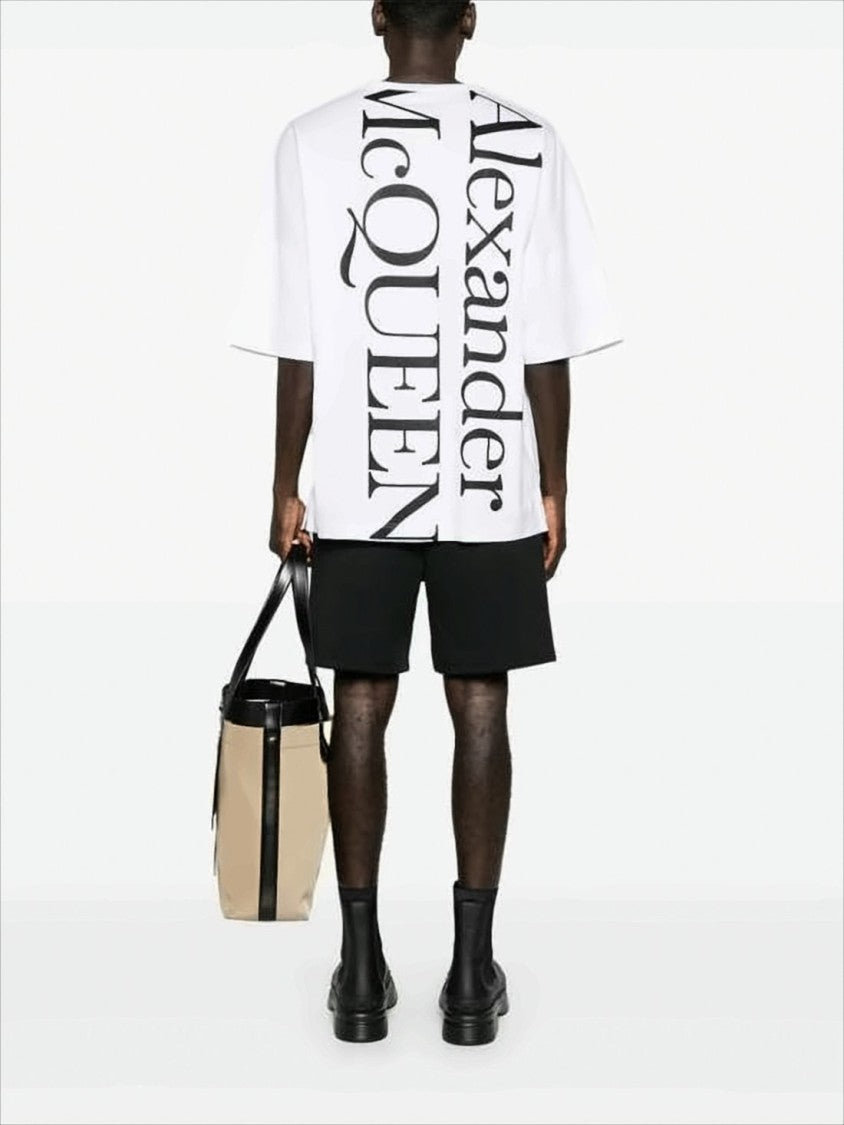 Relaxed Fit White Cotton T-Shirt with Bold Logo