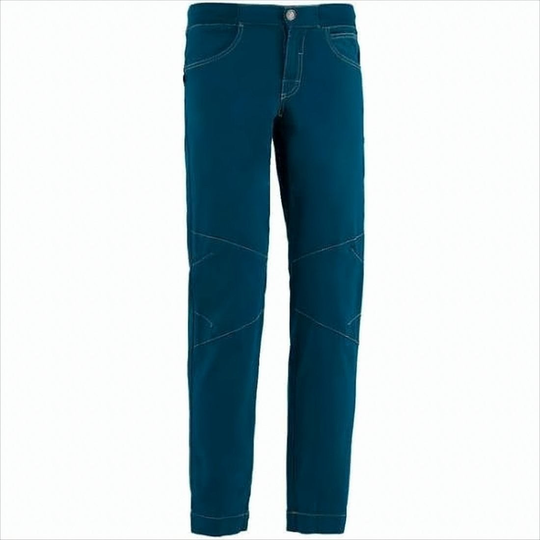 Essential Blue Straight Pants With Tailored Silhouette