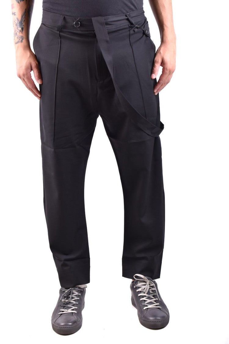Relaxed Wide-Leg Trousers With Unique Strap Detail